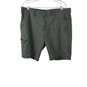 Weatherproof Olive Green Cargo Shorts Gorpcore Hiking  Outdoors Stretch Waist 38